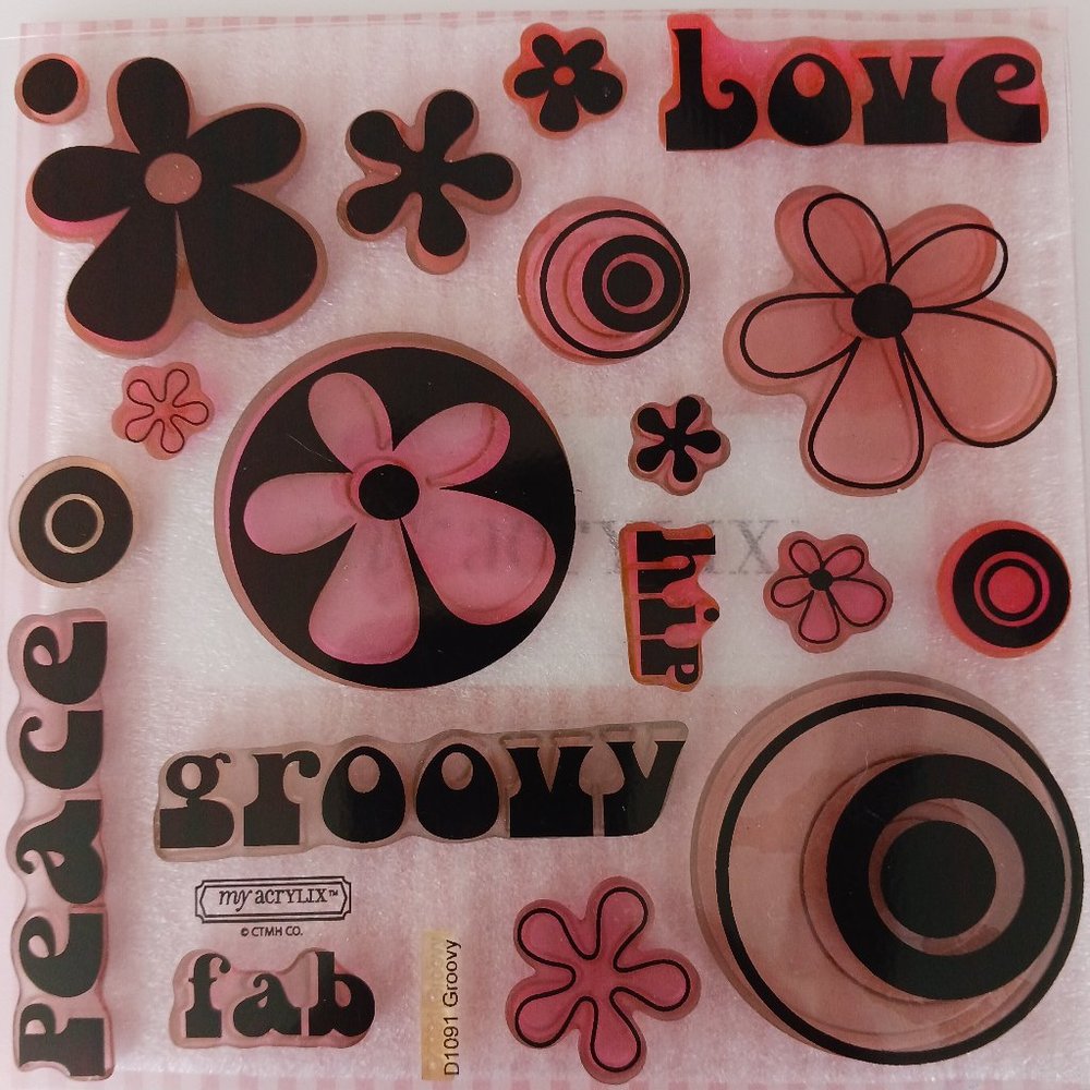 Groovy acrylic stamp set
